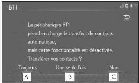 LEXUS LS XF50 - Système de navigation - Lorsque la liste des contacts est vide - 1