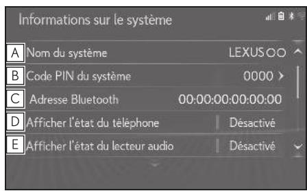 LEXUS LS XF50 - Système de navigation - Modification des informations du système - 1