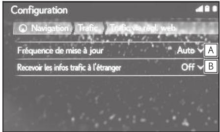 LEXUS LS XF50 - Système de navigation - Paramètre de réception des messages de circulation via internet - 1