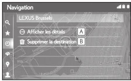 LEXUS LS XF50 - Système de navigation - Modification des informations relatives aux entrées - 4