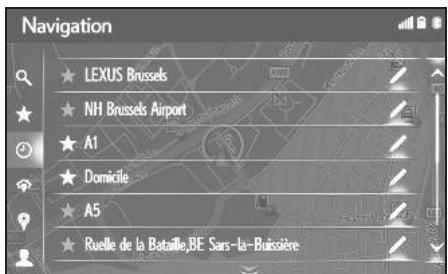 LEXUS LS XF50 - Système de navigation - Modification des informations relatives aux entrées - 1