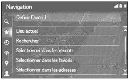 LEXUS LS XF50 - Système de navigation - Enregistrement d'une destination favorite fixe - 2