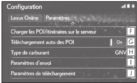 LEXUS LS XF50 - Système de navigation - Écran des paramètres des services connectés - 2