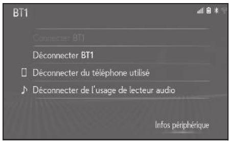 LEXUS LS XF50 - Système de navigation - Modification des informations du dispositif Bluetooth® - 1