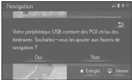 LEXUS LS XF50 - Système de navigation - Transfert de PDI et d'itinéraires via une clé USB - 3