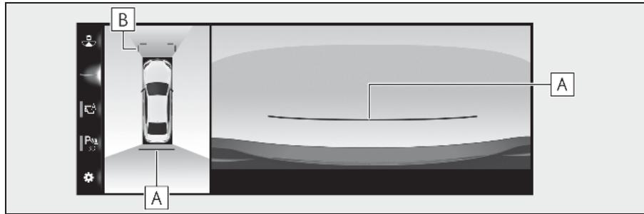 LEXUS LS XF50 - Système de navigation - Lignes de guidage affichées sur l'écran - 3
