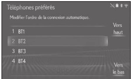 LEXUS LS XF50 - Système de navigation - Paramétrage de la priorité de connexion automatique - 2