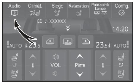 LEXUS LS XF50 - Système de navigation - Affichage de l'écran de fonctionnement audio - 3