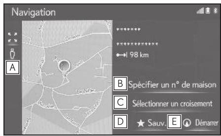LEXUS LS XF50 - Système de navigation - Visualisation de l'écran de coordonnées - 4