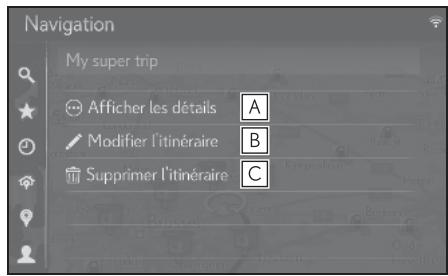 LEXUS LS XF50 - Système de navigation - Modification des informations relatives aux entrées - 3