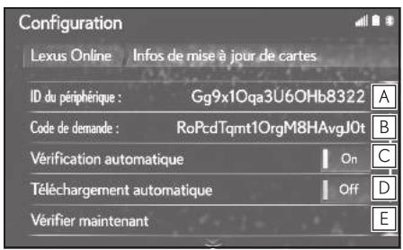 LEXUS LS XF50 - Système de navigation - Informations et paramètres de la mise à jour cartographique - 1