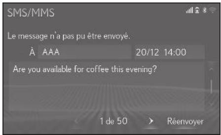 LEXUS LS XF50 - Système de navigation - Vérification des messages envoyés - 1