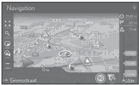 LEXUS LS XF50 - Système de navigation - Icone de messages de circulation sur la carte - 1