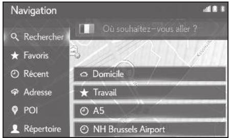 LEXUS LS XF50 - Système de navigation - Paramétrage de la destination - 2