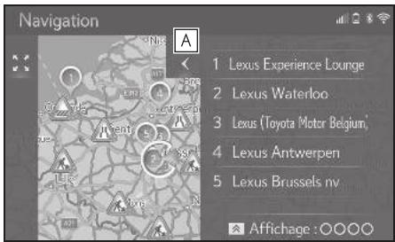 LEXUS LS XF50 - Système de navigation - Recherche par PDI - 2