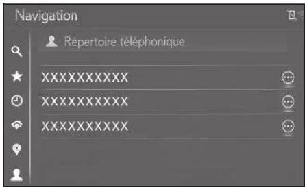 LEXUS LS XF50 - Système de navigation - Recherche à partir du réseau téléphonique - 1
