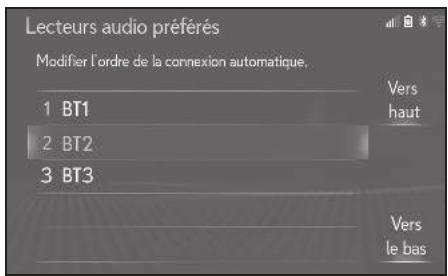 LEXUS LS XF50 - Système de navigation - Paramétrage de la priorité de connexion automatique - 3