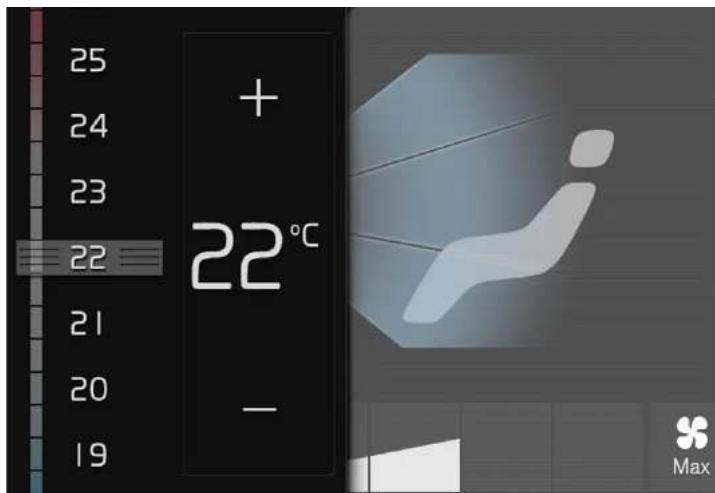 25 24 23 22 + 22°C - 19 Max