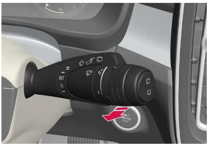 VOLVO XC40 (2024) - Activer le lave-glace et le lave-phares - 1