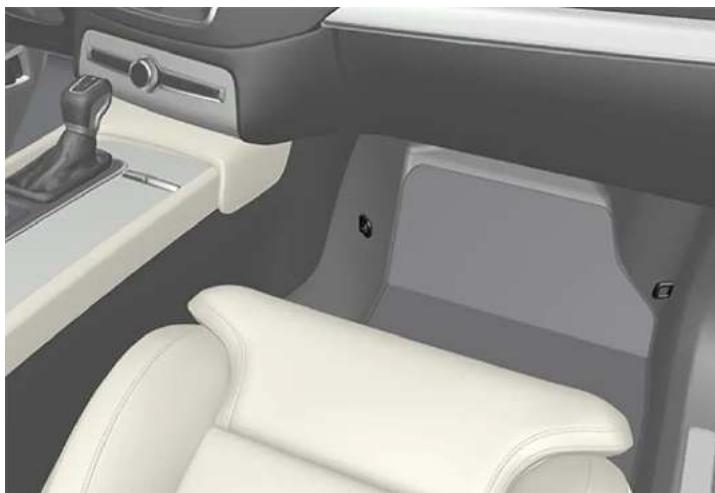 VOLVO XC40 (2024) - Emplacement des points de fixation - 1