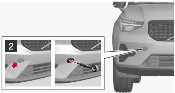 VOLVO XC40 (2024) - Monter l'œillet de remorquage - 2