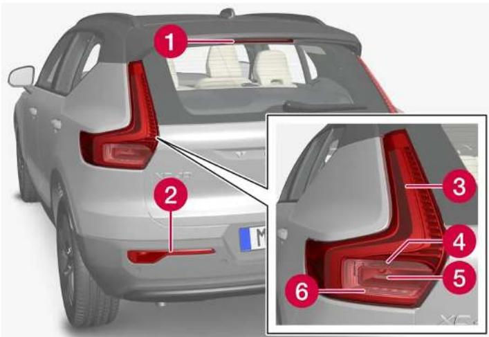 VOLVO XC40 (2024) - Ampoules de feux arrière - 1