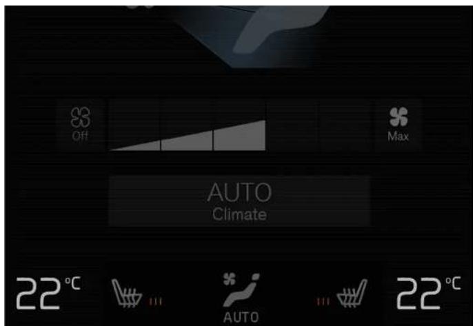 Off Max AUTO Climate 22°C AUTO 22°C