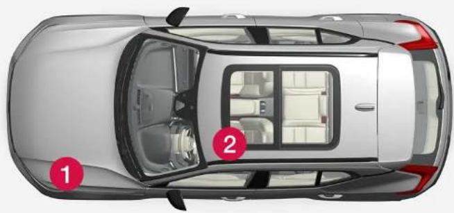 VOLVO XC40 (2024) - Emplacement des centrales électriques - 1