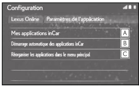 LEXUS UX ZA10 - Système de navigation - Paramétrage des applications - 1