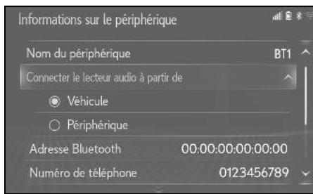 LEXUS UX ZA10 - Système de navigation - Définition de la méthode de connexion du lecteur audio - 1