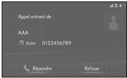 LEXUS UX ZA10 - Système de navigation - Appels entrants - 1