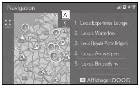 LEXUS UX ZA10 - Système de navigation - Recherche par PDI - 2
