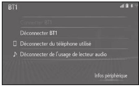 LEXUS UX ZA10 - Système de navigation - Modification des informations relatives à l'appareil bluetooth® - 1