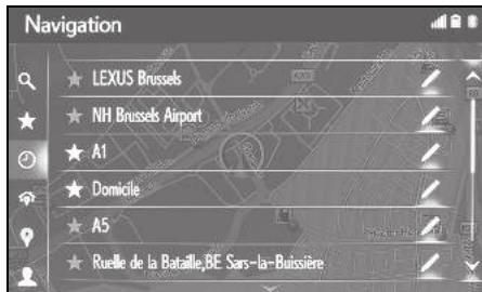 LEXUS UX ZA10 - Système de navigation - Modification des informations d'entrée - 1