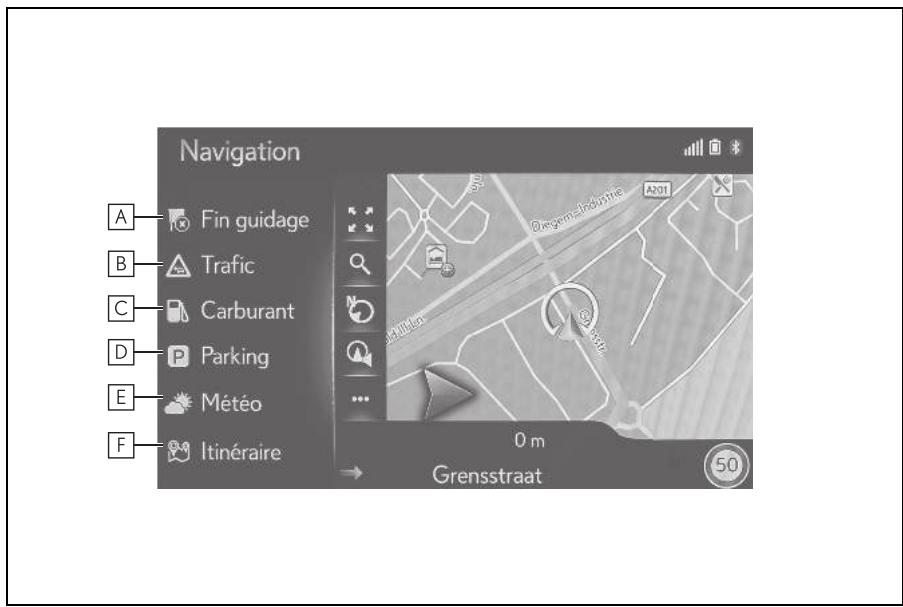 LEXUS UX ZA10 - Système de navigation - Pendant le fonctionnement du guidage d'itinéraire - 1