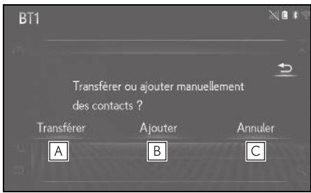 LEXUS UX ZA10 - Système de navigation - Lorsque la liste des contacts est vide - 2