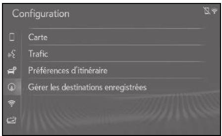 LEXUS UX ZA10 - Système de navigation - Affichage de l'écran des paramètres d'informations routières - 1