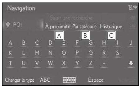 LEXUS UX ZA10 - Système de navigation - Recherche par PDI - 1