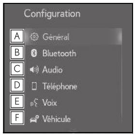 LEXUS UX ZA10 - Système de navigation - Écran "configuration - 1