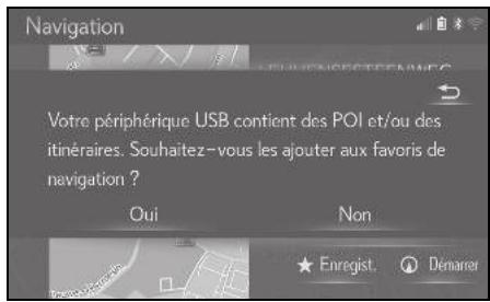 LEXUS UX ZA10 - Système de navigation - Transfert des PDI et itinéraires via un périphérique de stockage USB - 2