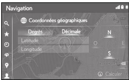LEXUS UX ZA10 - Système de navigation - Recherche par coordonnées - 1