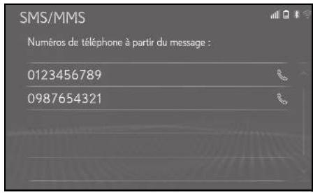 LEXUS UX ZA10 - Système de navigation - Appel vers l'expéditeur du message - 3