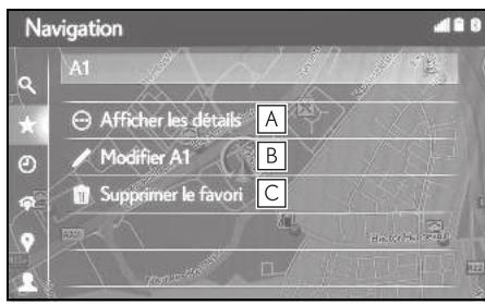 LEXUS UX ZA10 - Système de navigation - Modification des informations d'entrée - 2