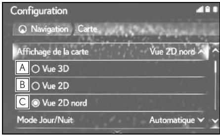 LEXUS UX ZA10 - Système de navigation - Disposition de la carte - 1