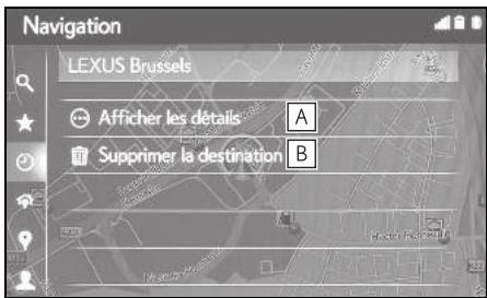 LEXUS UX ZA10 - Système de navigation - Modification des informations d'entrée - 4
