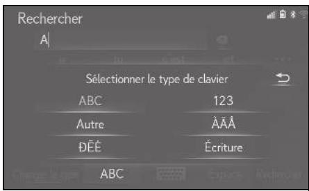 LEXUS UX ZA10 - Système de navigation - Modification du type de caractères et de clavier - 2
