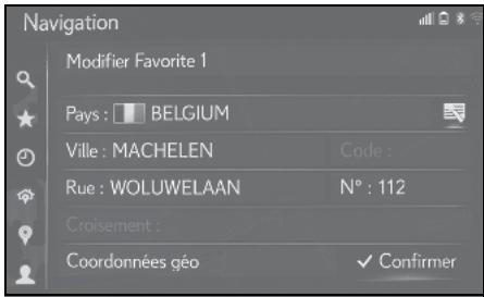 LEXUS UX ZA10 - Système de navigation - Modification de l'itinéraire - 2