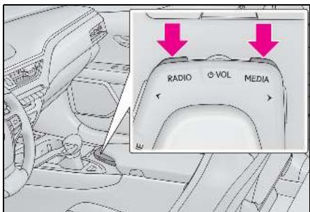 LEXUS UX ZA10 - Système de navigation - Sélection d'une source audio - 1