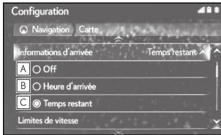 LEXUS UX ZA10 - Système de navigation - Informations d'arrivée - 1