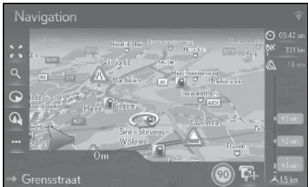 LEXUS UX ZA10 - Système de navigation - Icône de message d'informations routières sur la carte - 1